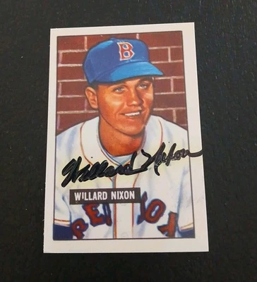 1951 Bowman Willard Nixon Rookie Autograph Reprint Boston Red Sox #270 NM-MT  - Image 1 of 2