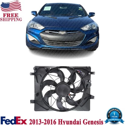Ventilador de refrigeración del radiador delantero para Hyundai Genesis 2013-2016 cupé 3,8 L Foto 1 de 4