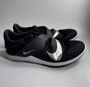 Nike Mens 5.5/Womens 7 Zoom Rival Track Jumping Spikes Black/Silver DR2756-001 - Picture 1 of 7