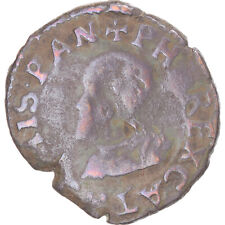 [#342223] Coin, FRENCH STATES, Franche-Comté, Philip II, 2 Deniers, 1590, D, ole