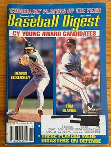 Baseball Digest Tom Glavine, Dennis Eckersley November 1992 CY YOUNG CANDIDATES - Picture 1 of 1