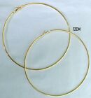 Ex Large Classic Oversized Gold Silver Tone Thin Hoop Earrings 12cm  Hoops NEW