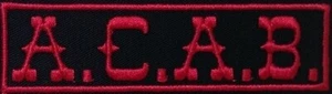 A.C.A.B. Parche ACAB Parche Biker Kutte Motocicleta bordado en negro (704) - Imagen 1 de 1