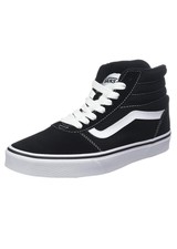 all black vans with white stripe