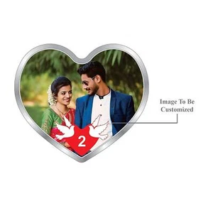Married Couple Personalized Silver Coin / Customized Anniversary Gift Coin 999 - Picture 1 of 4