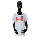 Under Armour Loose Big Logo Any White Crew Neck T Shirt Womens Xl