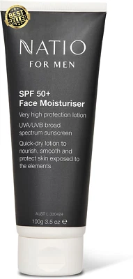 Australia SPF 50+ Face Moisturiser for Men, 100g, Sunscreen & UVA/UVB Protection - image 1 of 4
