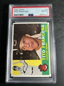 1960 Topps #30 Tito Francona PSA 8 Cleveland Indians - Picture 1 of 2