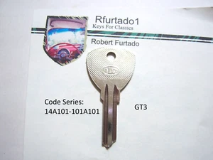 Key Blank for Vintage Lancia, Maserati, Ferrari 60's 70's ignition key  (GT3) - Bild 1 von 3