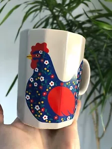 Vintage OTAGIRI Tasse HENNE Hahn HUHN Bauernhof KAFFEETASSE Patchwork JAPAN Hygge - Bild 1 von 6