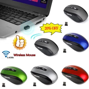 2.4GHz Wireless Cordless Mouse Mice Optical Scroll For Laptop PC Computer+USB - Picture 1 of 17