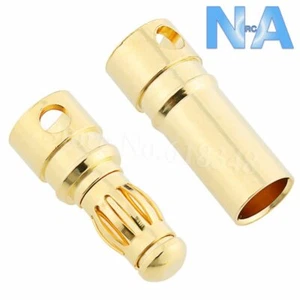 10 Sets 3.5mm Bullet Connector Banana Gold Battery Motor Electric (10 Pack) - Picture 1 of 6