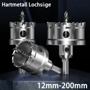 TCT Hartmetall Lochsäge Auswahl 12mm - 200mm für Stahl, Aluminium, Eisen, Metall - Picture 1 of 87