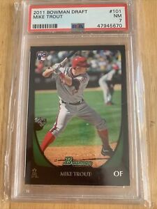 2011 Bowman Draft MIKE TROUT Rookie Card Angels #101 PSA 7 Baseball RC