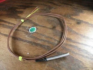 1/4" x 2" Thermocouple Sensor Probe with 2 wire 6mm x 50mm - New - Picture 1 of 1