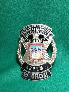 VTG OBSOLETE MEXICAN POLICE BADGE ID POLICIA De Tránsito 70' Estado De México 1 - Picture 1 of 4
