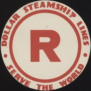 U.S., 1950. Dollare Steamship Lines Decal - Picture 1 of 1