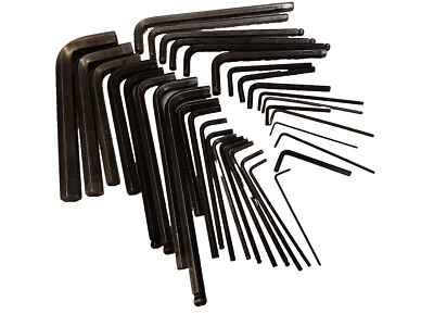 Vintage Allen Wrench Lot 4lbs Long And Short Arm SAE Metric Made In USA - Image 1 of 4