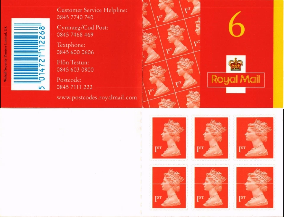 GB 2001 Yvert C 2042a-1 booklet 6x1st Walsall - Image 1 of 1