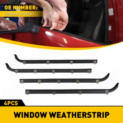 Kit de banda de sellado de ventana de puerta para Ford F150 F250 F350 1987-1997 (4 piezas) Foto 1 de 4