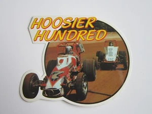 Vintage HOOSIER HUNDRED Dirt Track Racing STICKER Decal UNUSED - Picture 1 of 2
