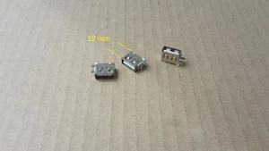 3x USB 2.0 Stecker Buchse zum löten einlöten - 10mm tief Einbaubuchse Ladebuchse - Bild 1 von 4