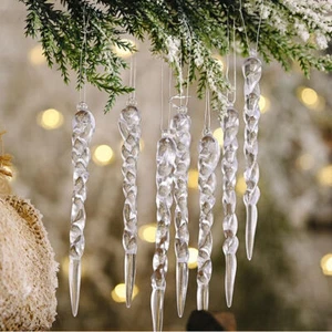 36 piezas Acrílico Transparente Hielo Árbol de Navidad Colgante Decoración Navidad Cristal Adornos - Imagen 1 de 7