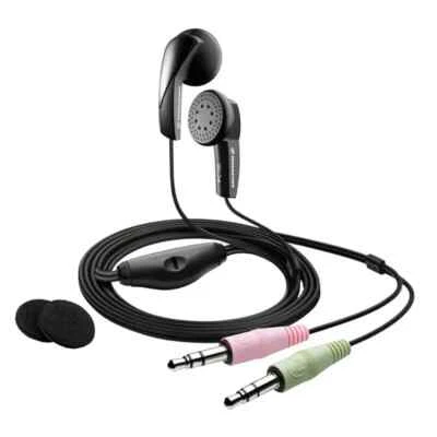 Sennheiser PC 100 In-Ear Computer Headset / Earphones with Mic 2x 3.5mm 504124 - Image 1 of 2