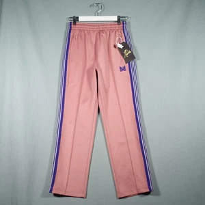 Needles Dupe Track Bottoms Womens Small Pink Blue Japan Satin Pants With Tags - Picture 1 of 23