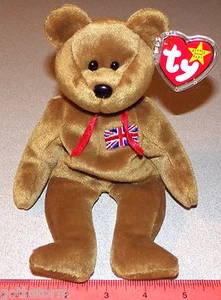 Colección Ty Britannia Original Ty Beanie Bebés Oso Marrón Oso de Peluche con Etiqueta - Imagen 1 de 11