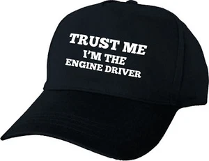 TRUST ME I'M THE ENGINE DRIVER PERSONALISED BASEBALL CAP GIFT BIRTHDAY - Picture 1 of 1