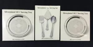 Wm. Rogers & Son 2 Silverplated Serving Trays and 3 Piece Serving Set New in Box - Picture 1 of 1