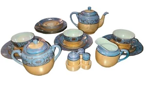Lusterware Gänseblümchen handbemalt Teeservice - Japan Takito Lusterware 1889-1948 - Bild 1 von 12