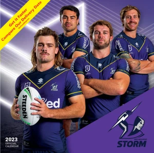 2023 NRL Melbourne Storm 18 Month Square Wall Calendar Official 30cm x 60cm - Picture 1 of 5