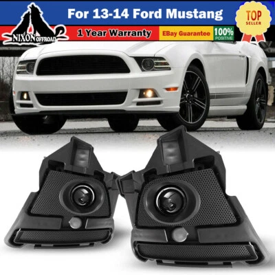 For 2013-2014 Ford Mustang Fog Lights Projector Bumper Driving Lamp Wiring L+R - Image 1 of 4