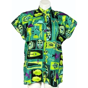 Camisa hawaiana McBiff Haunted Tiki Room Aloha para mujer XXL - Imagen 1 de 8