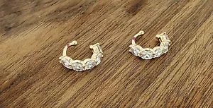NEW EARRINGS EARMUFFS STYLE EXCLUSIVE FASHION ANTIALLERGIC LIGHT ROSE GOLD - Picture 1 of 2