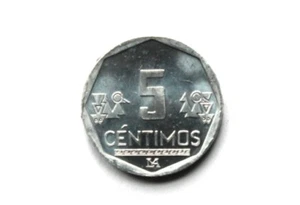 Perú 2011 - Moneda de aluminio de 5 céntimos - Armas nacionales, acento arriba - Imagen 1 de 2
