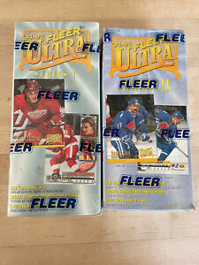Lot Of 2 1994-95 Fleer Ultra Factory Sealed Hockey Boxes - Series 1 And Series 2