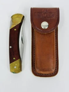 Vintage SCHRADE Uncle Henry LB7 USA Folding Hunting Knife w/ Sheath ❤️ - Picture 1 of 5