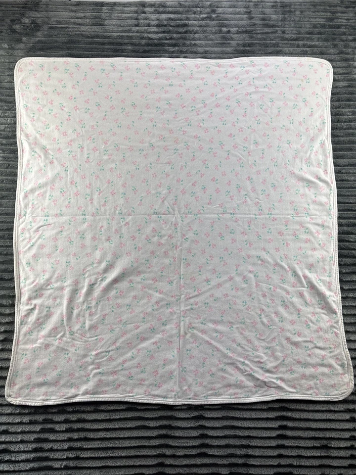 Manta de seguridad vintage de algodón floral para bebé Carter’s flores rosa envoltura encantadora Foto 1 de 4
