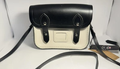 The Cambridge Satchel Co NEW Crossbody MINI Satchel  Black/Ivory Leather Bag - Image 1 of 4