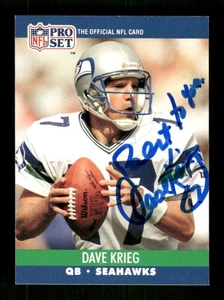 1990 Pro Set 648 Dave Krieg signed auto autograph  MZ BXCP57 - Picture 1 of 2