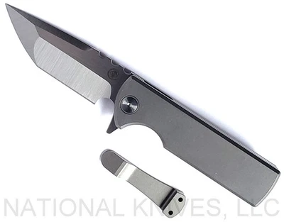 Chaves Knives Integral T.A.K. Tanto Satin M390 Steel Blade Stonewash Titanium - Image 1 of 2