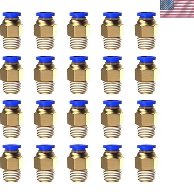 Accesorios profesionales de aire y agua para conectar 20 piezas - 1/4" OD x 1/8" NPT Foto 1 de 3