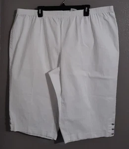 Nuevo-Pantalones Cortos Capri Mujer Jms Just My Size Algodón Blanco.Cintura Elástica.Talla 4x - Imagen 1 de 9