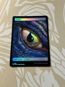 Island 288 Full Art Land Foil Dragon Eye Tarkir Dragonstorm TDM MTG Magic Fresh - Foto 1 di 2