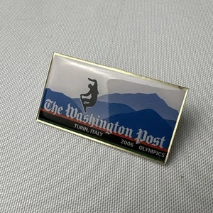 2006 The Washington Post Turin Italy Olympics Snowboarding Enamel Lapel Pin RARE - Picture 1 of 3