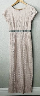 Maxi Vestido LC Lauren Conrad Colección Pasarela Espalda Abierta Ojales Encaje Columna | 10  Foto 1 de 4