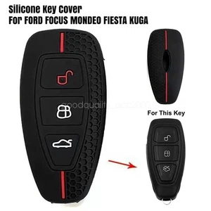 3 Tasten Fernbedienung Hülle Anhänger Silikon Schlüssel Cover für Ford Focus Mondeo Fiesta Kuga - Bild 1 von 10